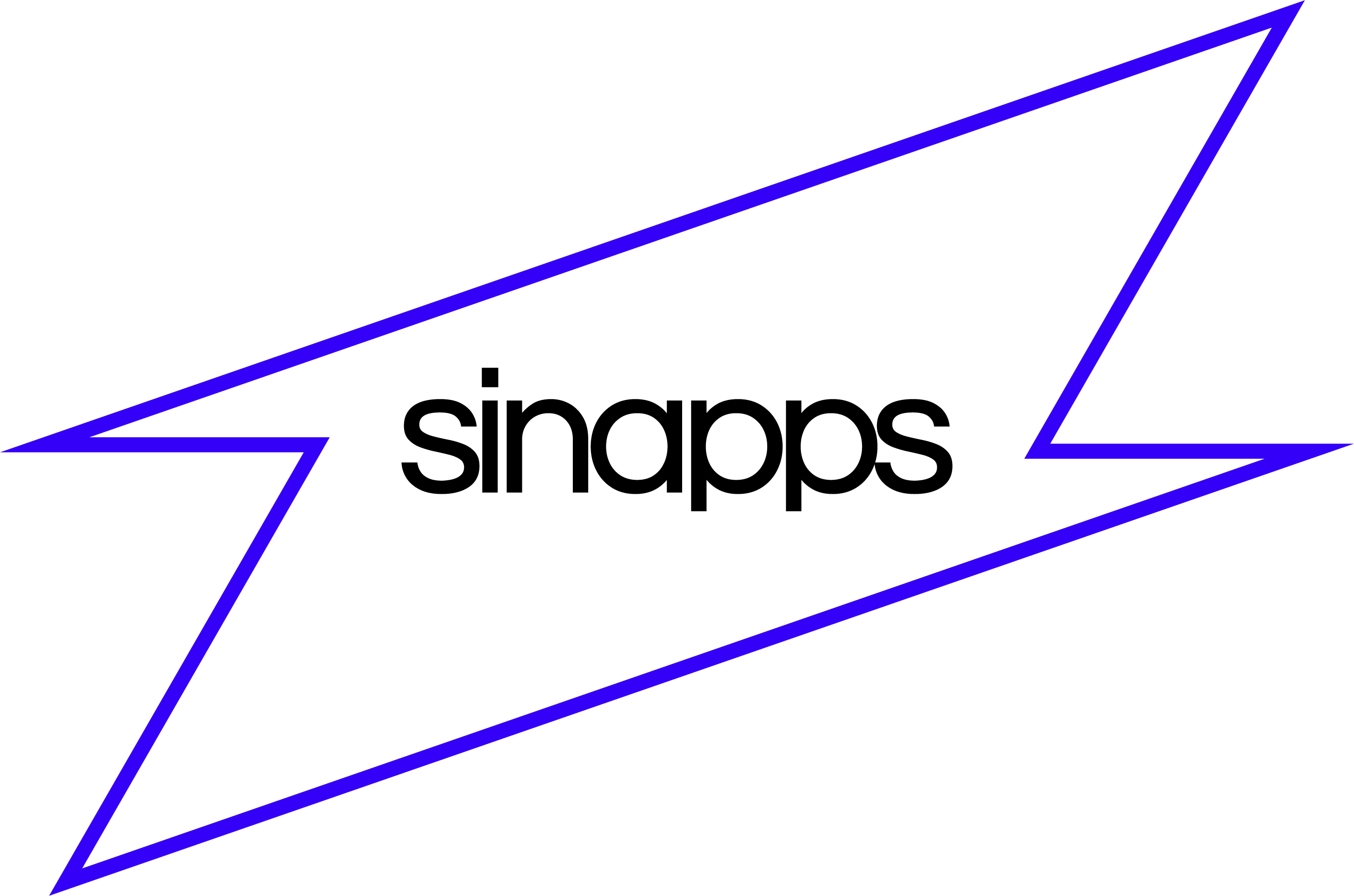 sinapps logo vuoto scritta blu nero